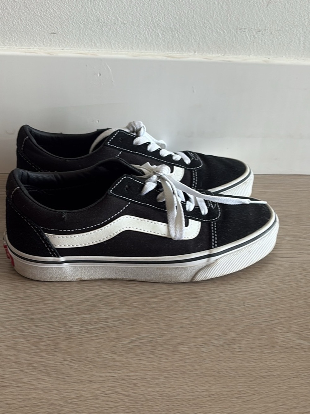 Vans Black and White Low Top Sneakers
